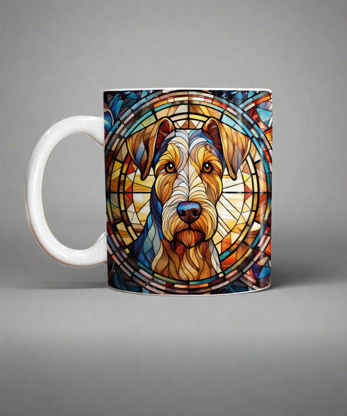 Airedale Terrier Suncatcher Artwork Ceramic Mug